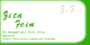 zita fein business card
